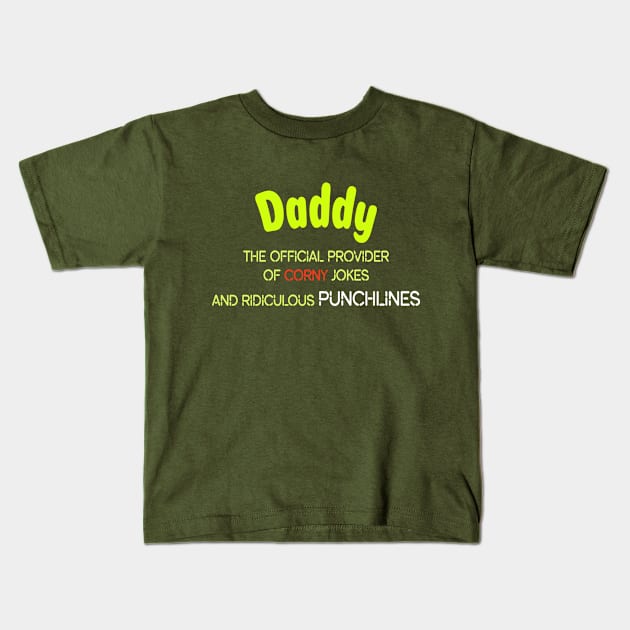 dad's joke, Funny lines, Cool dad's Shirt, Dad's Birthday, Father gift Kids T-Shirt by Nocrayons